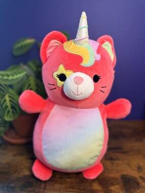 Squishmallows HugMees Sienna the Star-Eyed Caticorn 14-Inch Plush